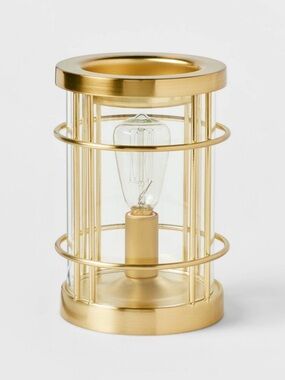 6.5" × 4.5" Edison Bulb Metal Scent Warmer Bronze - Threshold™, New in Box
